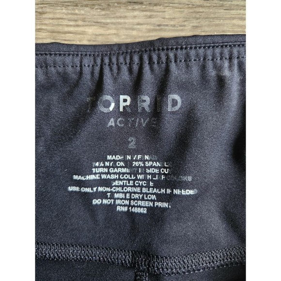 TORRID Size 2 Womens Black Stretchy Leggings Yoga Pants *EUC* - Picture 4 of 8